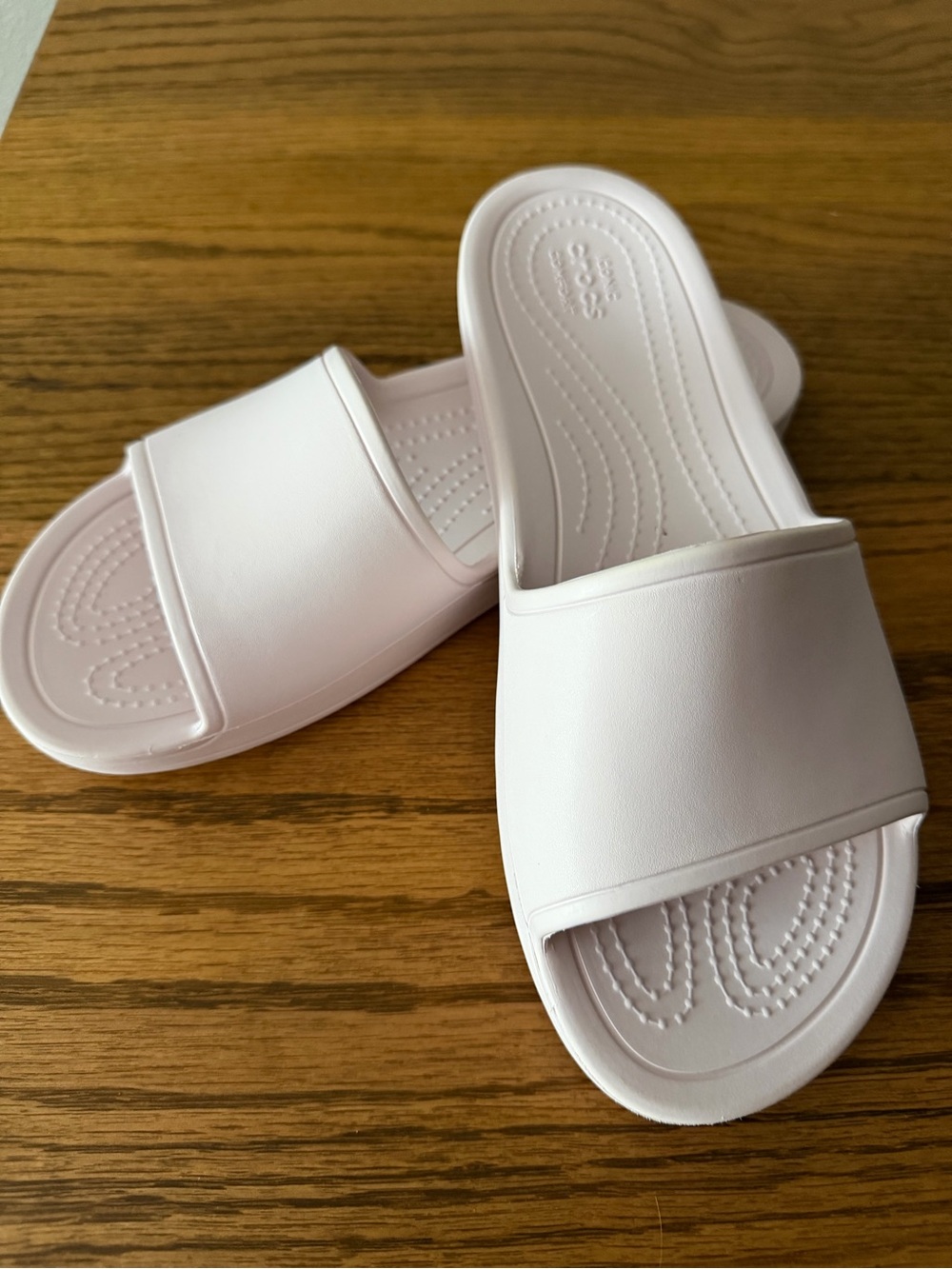 CROCS Women's Slide Sandals in Light Pink